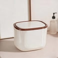 thumbnail image 6 of Desktop Trash Can with Press-Type Lid, Tiny Waste Container for Countertop, Mini Garbage Can for Kitchen Bedroom Bathroom Desk Home Vanity Tabletop, 1* Desktop Trash Can, 6 of 6