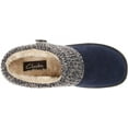 thumbnail image 5 of Clarks Womens Slipper Suede Leather Knitted Collar Clog Slippers - Plush Faux Fur Lining (Blue Premium Suede, 8), 5 of 6