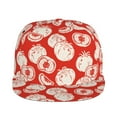 thumbnail image 2 of Daiia Tomatoes print Flat Bill Hats Flat Brim Trucker Cap Baseball Cap Adjustable Classic Low Profile Hat Unconstructed Plain Cap, 2 of 9