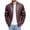 Wine, variant on Classic Leather Bomber Jackets for Men Retro Motor Riding Waterproof Zip-Up Jackets Turndown Collar Business Casual Work Trucker Coats Black M