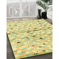 thumbnail image 3 of Ahgly Company Machine Washable Indoor Square Contemporary Tea Green Area Rugs, 3' Square, 3 of 7