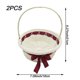 thumbnail image 2 of Wedding Flower Basket Rattan Flower Girl Basket with Handle Wedding Bridesmaid Handheld Flower Basket Rattan, red, 2PCS, 2 of 4