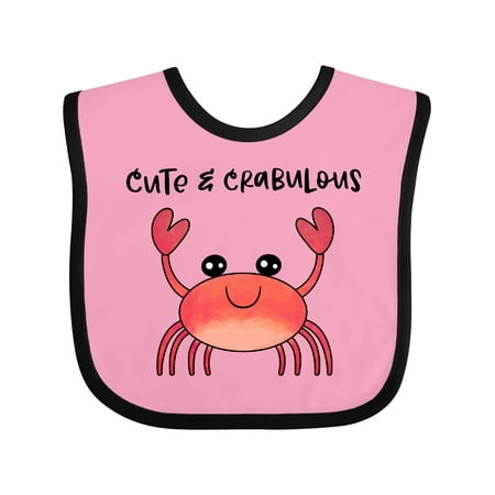 

Inktastic Cute and Crabulous Funny Crab Gift Baby Boy or Baby Girl Bib