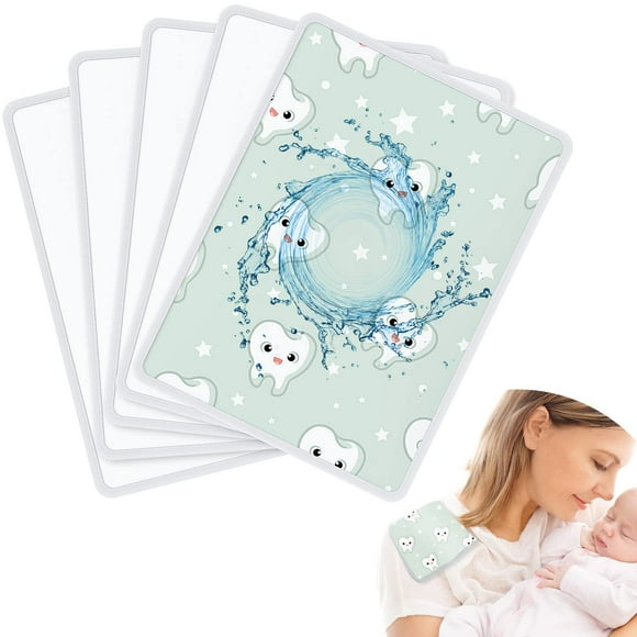 Paños para eructos para bebés SATINIOR, sublimación, 5 piezas, color blanco