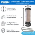 thumbnail image 3 of HYDROTOOLS BY SWIMLINE Extra-Flo Cartridge Pool Filter TANK & ELEMENT ONLY For Above Ground Pools | 40 SQ FT | For Pools Up To 19000 Gallons | Energy Efficient | Non-Corrosive Materials, 3 of 9