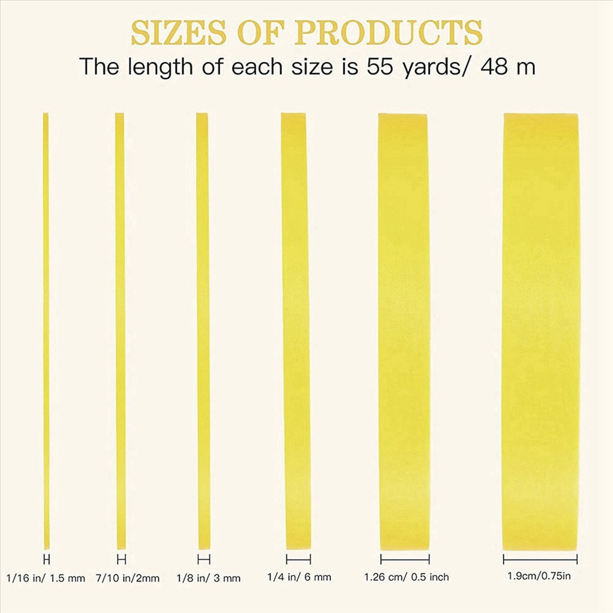 30 Rolls Fine Line Tape 1/16,7/10,1/8,1/4,1/2,3/4 Inch X 55Yard, Fineline Masking Tape, Painters Automotive Masking Tape