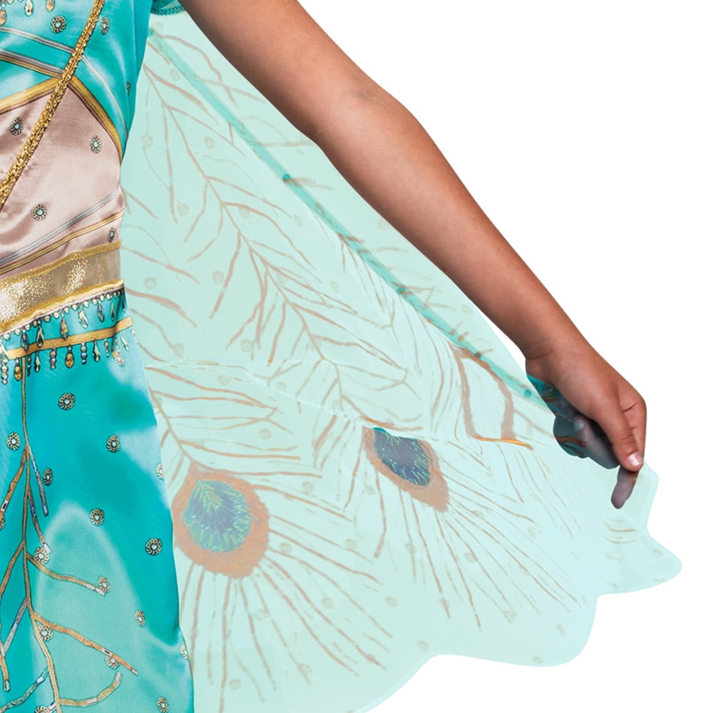 Disney Princess Jasmine Classic Costume for Girls with Detachable Organza Cape, Ages 4-6, Girls 4T