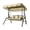 Beige Swing Canopy, variant on 79"L×57"W 3-Seat Patio Swing Replacement Canopy, Heavy Duty Waterproof UV Protection Outdoor Swing Top Cover, Windproof Porch Garden Backyard Bench Swing Roof Cover (Seat Cushion Not Included)