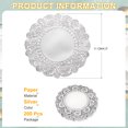 thumbnail image 2 of Uxcell 200 Pcs Paper Doilies 4.3 Inch Round Lace Decorative Placemats Disposable Papers for Food Parties, Silver, 2 of 6