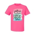 thumbnail image 2 of Wild Bobby, Be Yourself Everyone Else Is Taken Artistic Watercolor Pop Culture Men's Graphic T-Shirt, Neon Pink, X-Large, 2 of 3