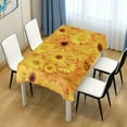 thumbnail image 7 of Sunflower Flowers Rectangle Tablecloth, Dust Proof Anti Wrinkle Wipeable Table Cloth Tabletop foration of Dinner Kitchen Wedding Holiday Party 60"x90" Decor Gift, 7 of 7