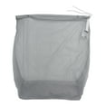 Mainstays 3 Bag Mesh Rolling Sorter Laundry Cart, Soft Silver