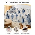 thumbnail image 4 of Navy Blue Spring Floral Couch Cover for 2 Cushion Sofa, Farmhouse Flowers Modern Art Washable Loveseat Sofa Covers Slipcover for Sectional Sofas L-Shaped, Couch Throw Cover 71"x118", 4 of 9