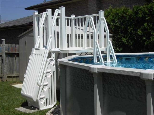 Vinlyworks 5 X Resin Above Ground, Above Ground Plastic Pool Deck