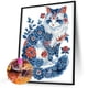 thumbnail image 5 of Pintura de diamante 5D DIY Kit de taladro de forma especial parcial decoración de gato de flor 30x40cm, 5 of 9