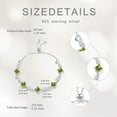 thumbnail image 3 of DVEATR Infinity Square Cut Birthstone Adjustable Bracelet 925 Sterling Silver Square Gemstone Tennis Bracelet with Box Chain for Women Gifts, 3 of 10