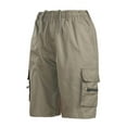 thumbnail image 3 of Niuer Workout Hiking Cargo Shorts for Men Elastic Waist Drawstring Casual Summer Beach Lounge Overalls Shorts with Pocket, 3 of 4