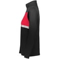 thumbnail image 4 of Holloway Sportswear XS Womens Prism Bold 1/4 Zip Pullover Black/Scarlet 222791, 4 of 5