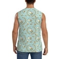 thumbnail image 4 of Bingfone Cute Honeybees Pattern Men's Tank Tops Workout Sleeveless Tee Shirts Running Beach Tanks for Men-3X-Large, 4 of 8