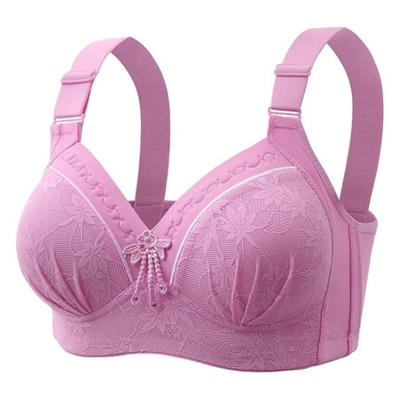 Clearance DondPO Womens Bras Women s Fashionable and Casual Front Underwear for Elderly People Skin Friendly and Comfortable Bra Push Up Bra Push Up Bras for Women Purple 2XL