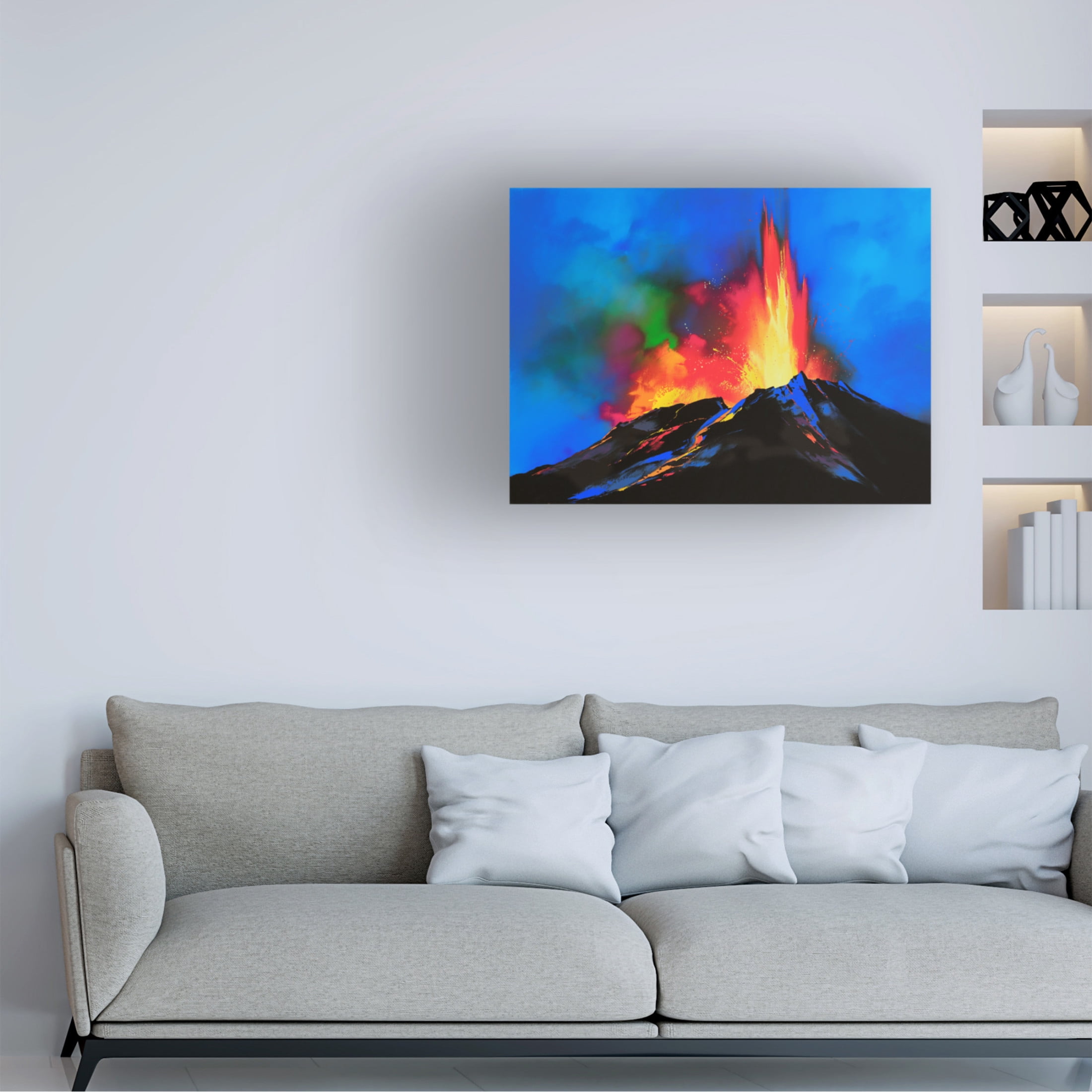 Canvas Wall Art - Thomas Leung 'Volcanic Majesty' Wall Art for Living Room, Bedroom, or Office Décor by Trademark Fine Art - 47 x 35 Inches