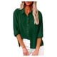 thumbnail image 1 of camisa suelta de Color sólido con botones de manga larga de otoño para mujer SCZ gran tamaño verde oscuro 2xl, 1 of 7