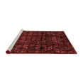 thumbnail image 2 of Ahgly Company Machine Washable Indoor Round Abstract Red Modern Area Rugs, 6' Round, 2 of 4