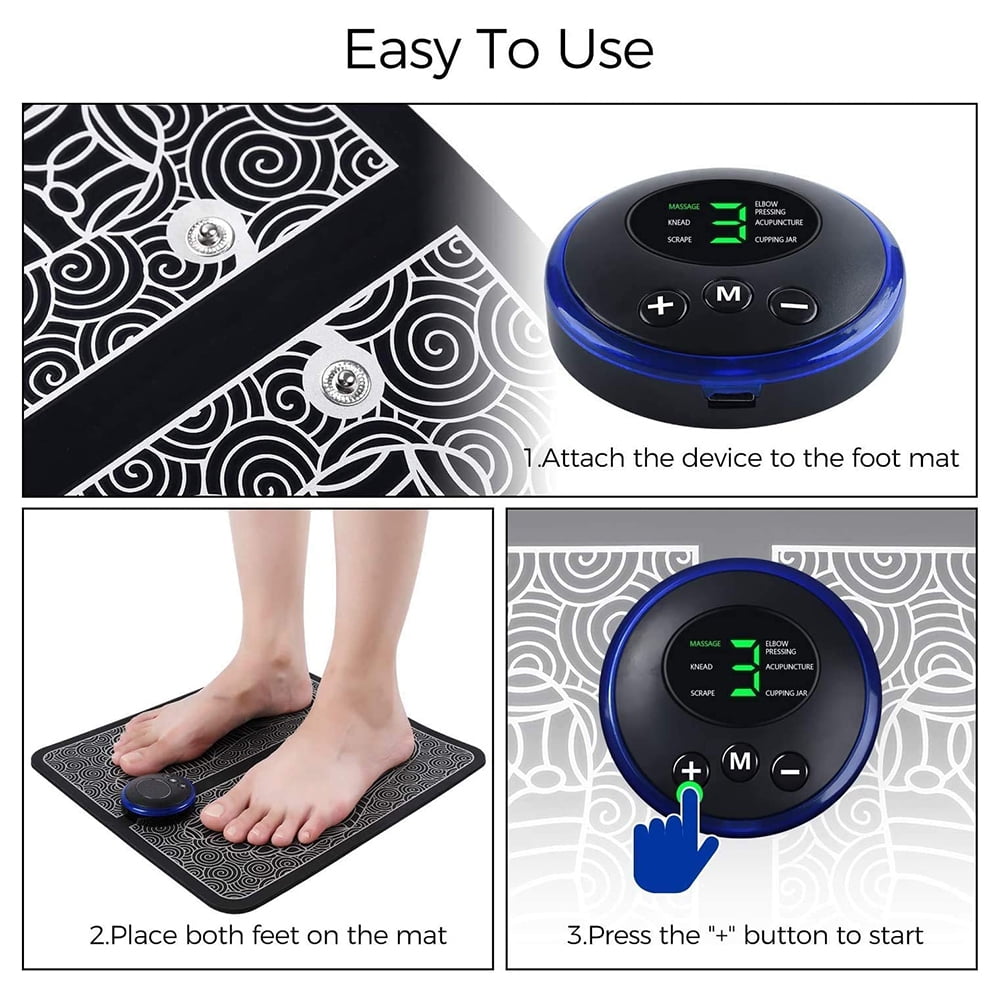 Rechargeable Electric EMS Foot Massager with 6 Modes - Pick Your Plum
