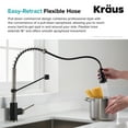 thumbnail image 6 of KRAUS 24-inch 18 Gauge Pax Laundry and Utility Sink Combo Set with Bolden 18-inch Kitchen Faucet and Soap Dispenser, Stainless Steel Matte Black Finish, 6 of 14