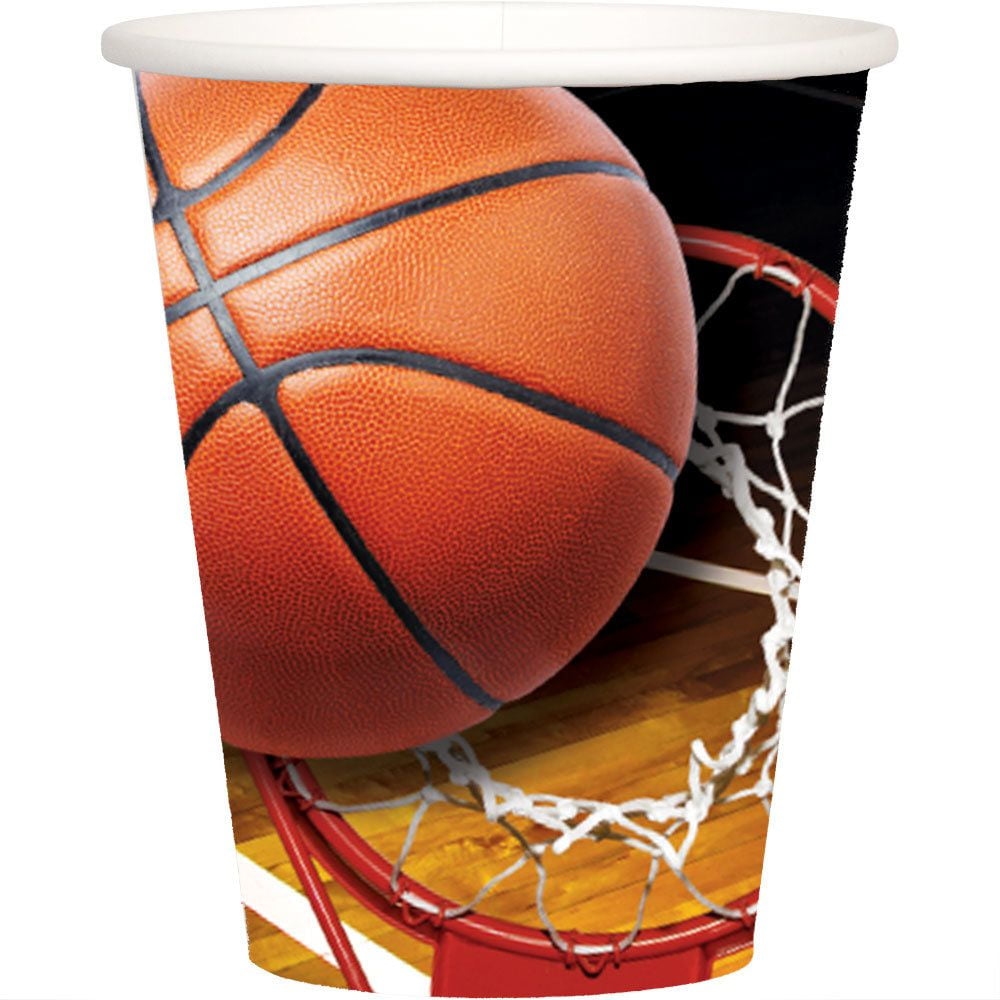 Basketball 9oz Cups, 24ct, Great for Birthday Parties