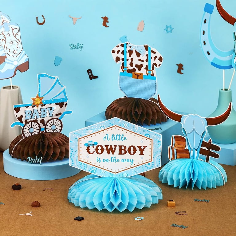Cowboy Birthday Decorations My First Rodeo Centerpieces For Tables 24 ...