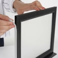 thumbnail image 3 of M&T Displays Double Sided Counter Slide In Advertisement Frame 8.5x11 Inch Black 1" Aluminum Profile Landscape Tabletop Picture Poster Document Certificate Sign Holder Metal Base, 3 of 8