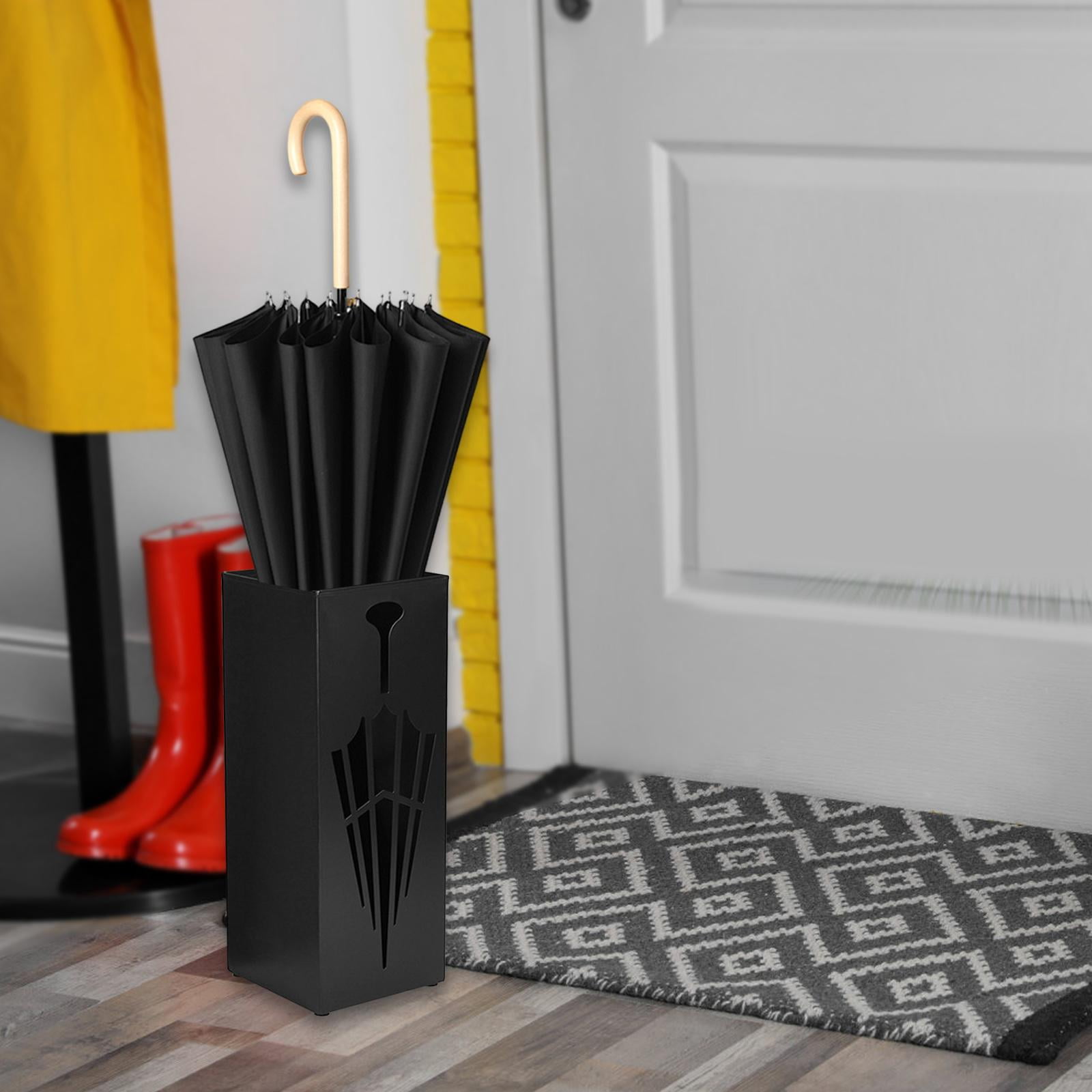 Fancyes Umbrella Holder Convenient Saver Box Umbrella Stand for Entryway Indoor Dorm black