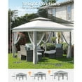 thumbnail image 3 of 11x11FT Pop Up Canopy Tent with Mosquito Net,Waterproof & UV Resistant Outdoor Gazebo Canopy , Easy Setup Shelter for Patio,Backyard,Garden, and Events, 3 of 8