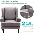 thumbnail image 4 of SHANNA Wingback Chair Slipcover Sofa Furniture Protector 2-Piece Armchair Covers with Seperate Seat Cushion Cover, 4 of 9
