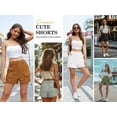 thumbnail image 5 of Asklazy Women High Waist Pockets overalls Shorts Summer Casual Shorts,US Size,Khaki,M, 5 of 10