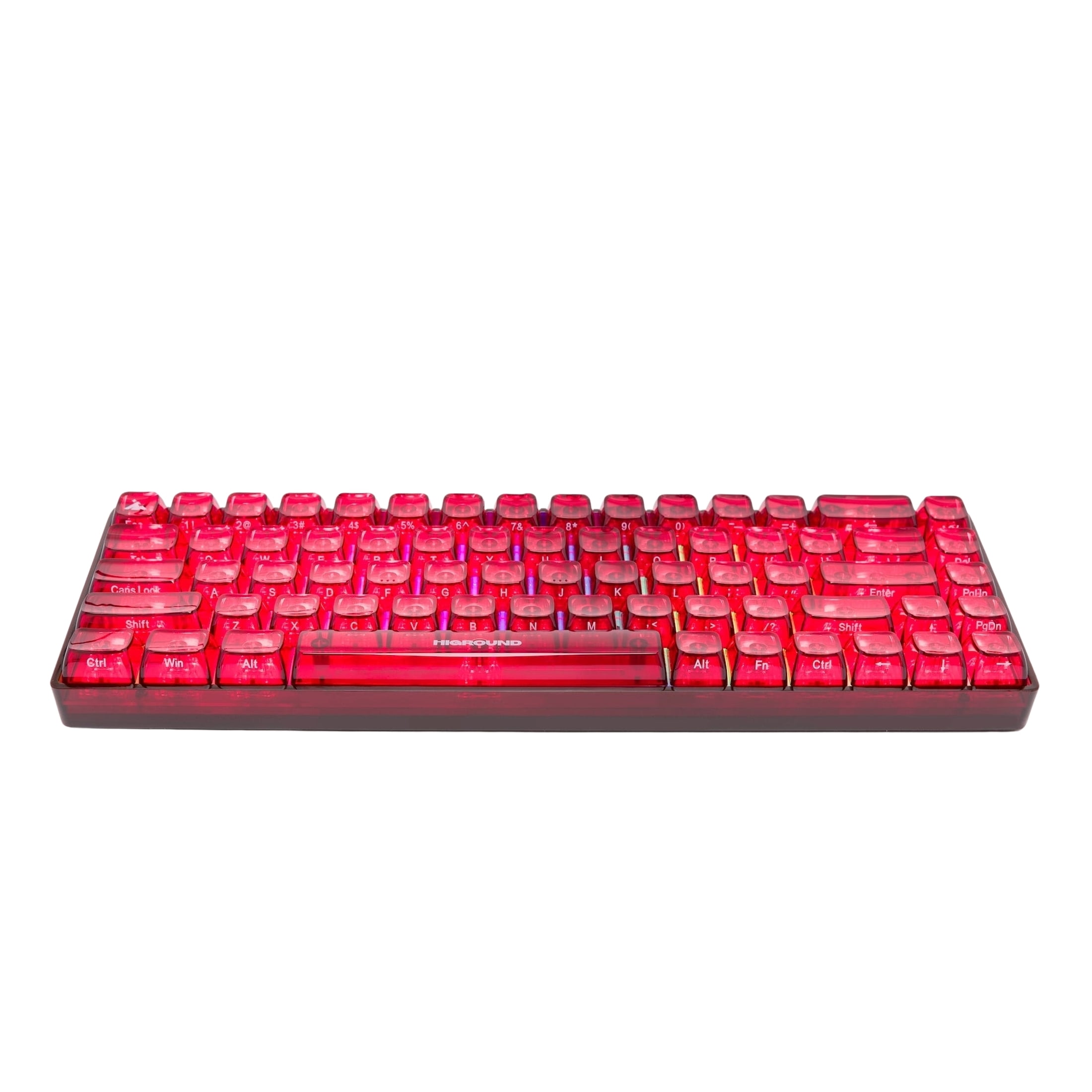 Higround Basecamp 65 Mechanical Keyboard, Silent Glacier Switch, Clear Ruby