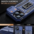 thumbnail image 2 of for iPhone 14 Pro Case with Sliding Camera Cover + Screen Protector - Metal Magnetic Kickstand - Military-Grade Shockproof Matte Protective Phone Cover 6.1" for Men Women Girls - Navy Blue, 2 of 13