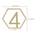 thumbnail image 4 of MasteelfCA 10pcs Wedding Table Numbers Hexagonal Numbers Placeholders Party Table Cards, 4 of 7