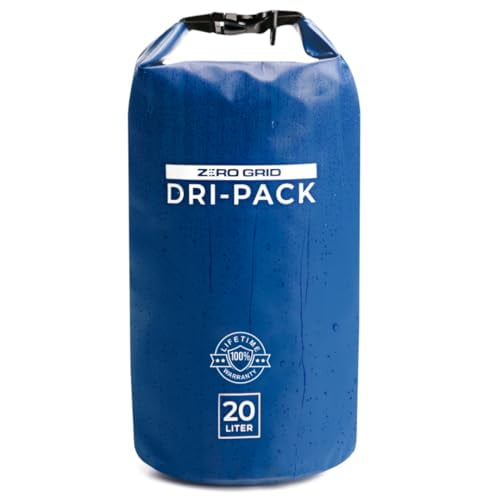 Zero Grid Sac Étanche Parfait pour la Randonnée, le Camping, le Canoë, Multi-Tailles, Garde les Marchandises Sèches (10 Litres)