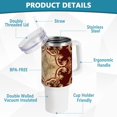 thumbnail image 4 of Pattern Tradditional Tribal 40 oz Tumbler with Handle Insulated&nbsp;Travel Mug&nbsp;Lid Straw Leak Proof Steel Vacuum Water Bottles Glasses Fits in Car Cup Holder, 4 of 7