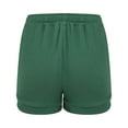 thumbnail image 4 of Women's Cotton-Linen Casual Shorts - Elastic Waist Pull-On with Side Pockets, Beach & Lounge Shorts | Yubnlvae (Green | M), 4 of 4