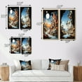 thumbnail image 4 of Designart "Bizare Dream Castle" Surrealism Framed Wall Art Set Of 2 - Multi-Color Abstract Framed Canvas Set For Living Room Decor, 4 of 7