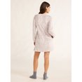 thumbnail image 4 of Joyspun Women's Velour Sleepshirt with Fuzzy Socks Set, 2-Piece, Sizes XS-3X, 4 of 7