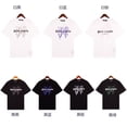 thumbnail image 4 of Camiseta de manga corta con estampado de letras de la marca Palm American, camiseta con estampado de grafiti limitada de Angels cityBlanco Azul, 4 of 5