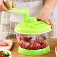thumbnail image 3 of Manual Vegetable Grinder Manual Meat Grinder, Stainless Steel Blade Portable Food Meat Mixer for Kitchen Restaurant, 3 of 8