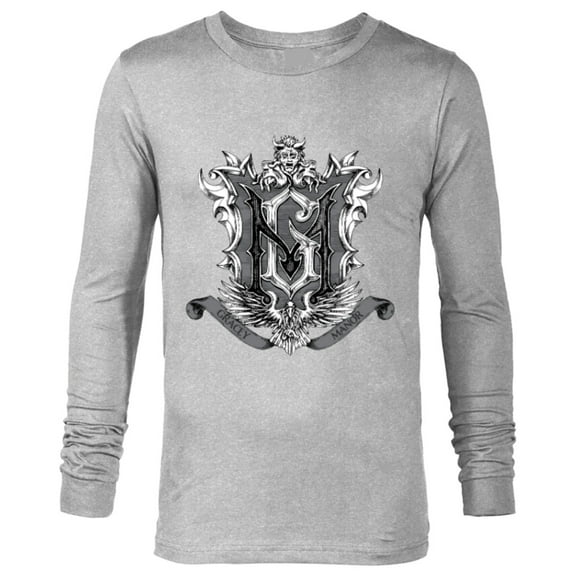 Disney Haunted Mansion Movie Gracey Manor Shield Crest - Long Sleeve T-Shirt for Men - Customized-Athletic Heather