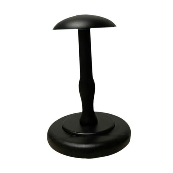 Perchero de para sombreros, expositor de pelucas, soporte de madera para pelucas, soporte para sombreros, para tienda de ropa, salón, sala Negro