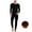 Black, variant on QSAWXQZ 2PC Fleece Lined Thermal Base Layer Set for Men Long Sleeve Crewneck Pullover Shirt Elastic Waist Joggers Loungewear for Winter Black L