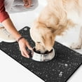 thumbnail image 2 of Dog Food Mat Space Galaxy Astronaut Planet Starry Night Cosmos Pet Feeding Mat Absorbent Waterproof Non-Slip Durable, 2 of 5